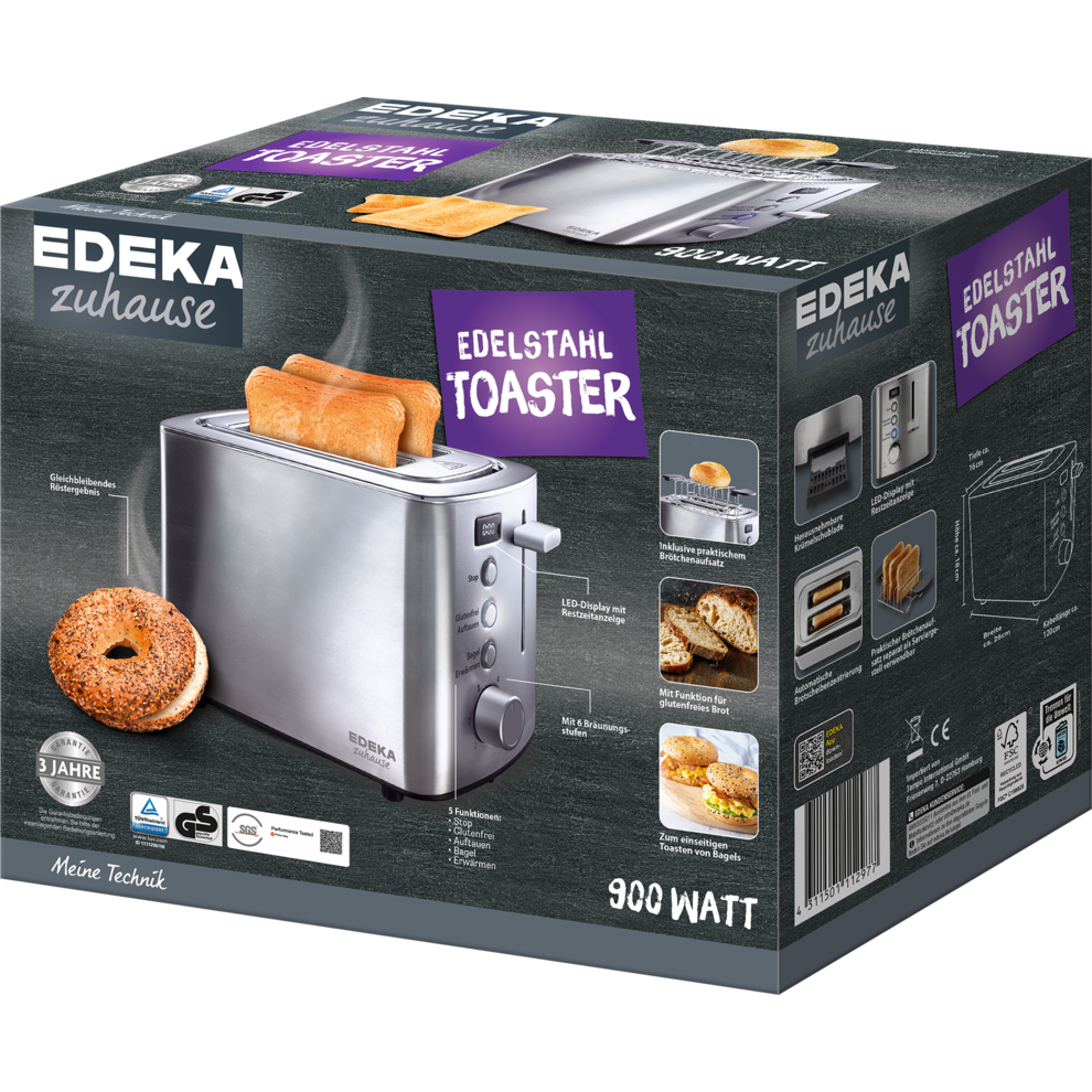 Edelstahl Toaster