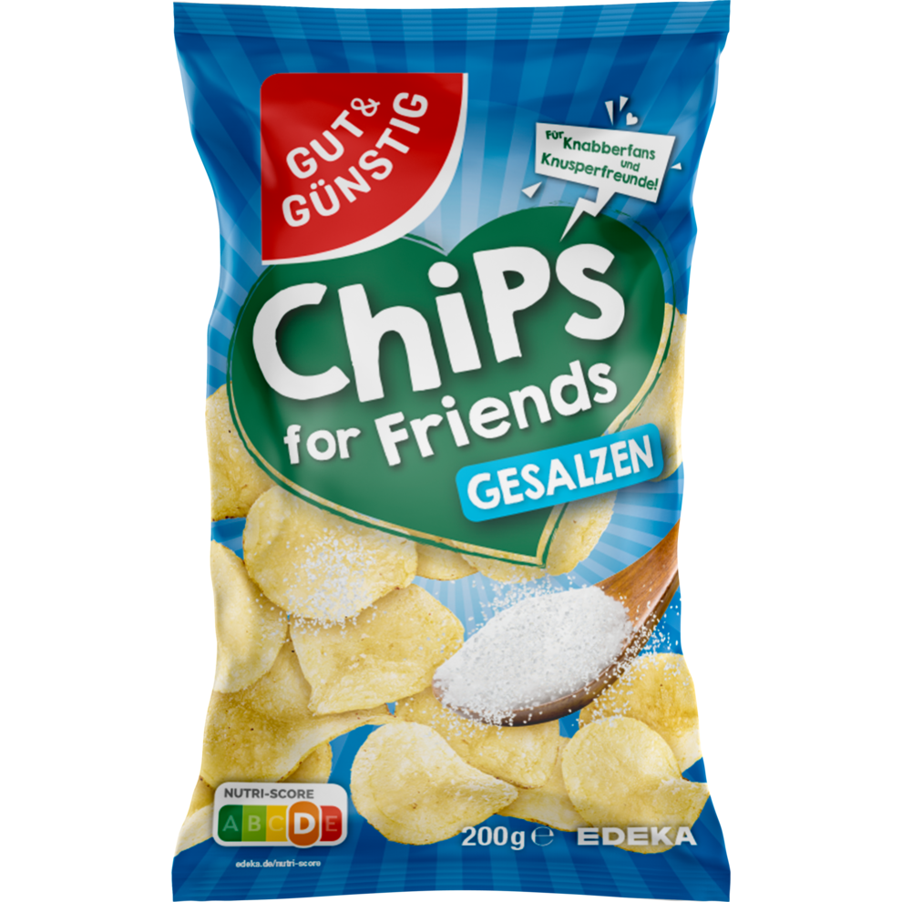 Chips gesalzen