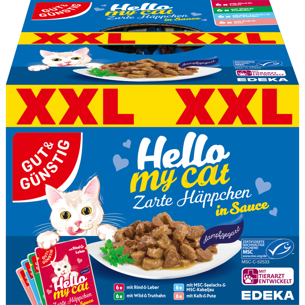 Zarte Häppchen in Sauce XXL