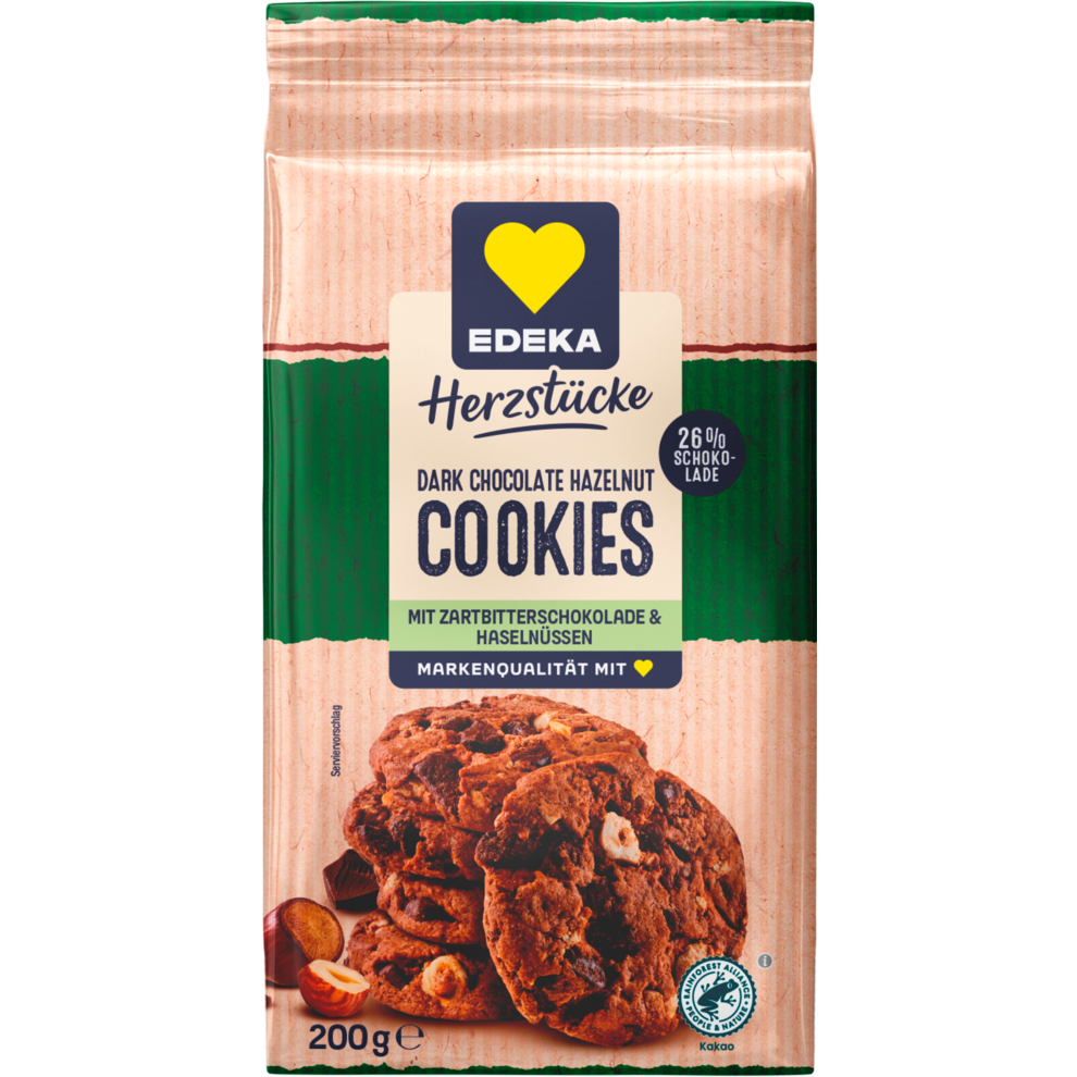 Dark Chocolate & Hazelnut Cookies