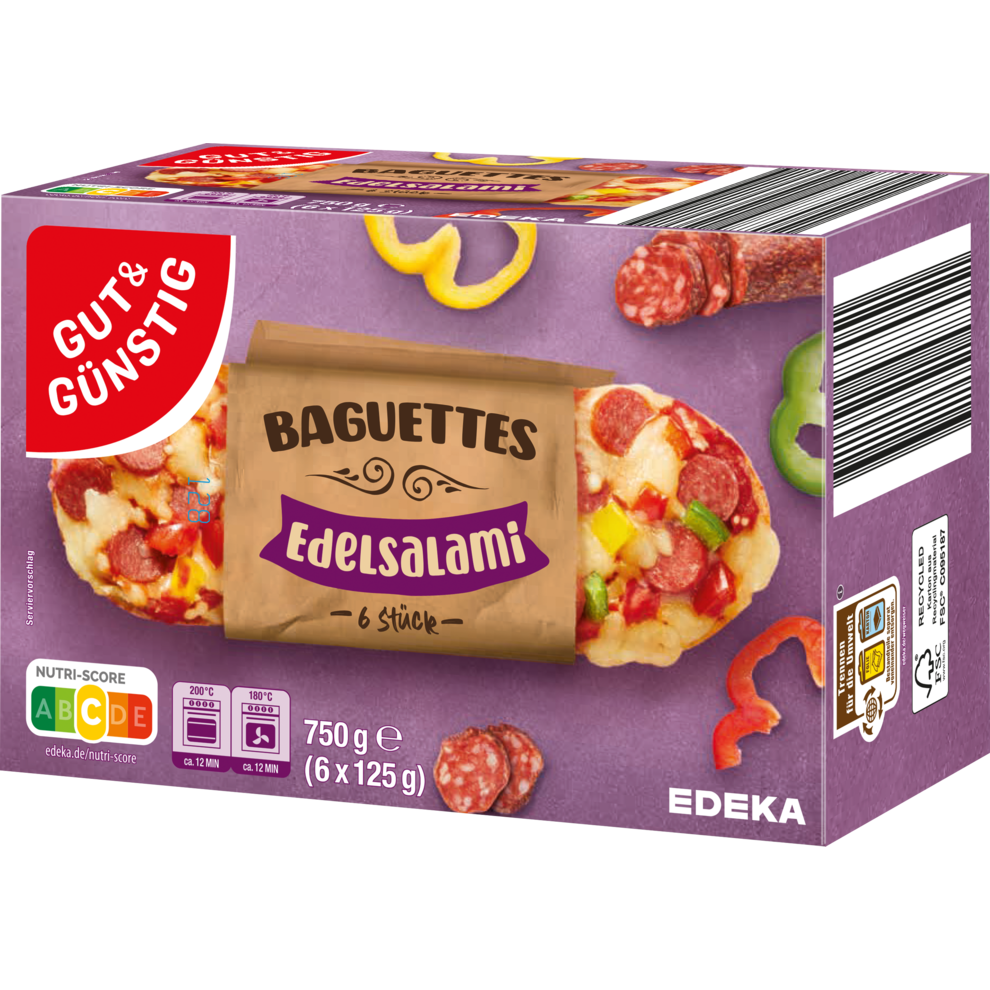 Pizza-Baguettes Edelsalami
