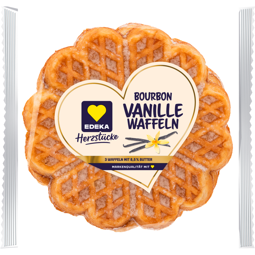 Herzwaffeln mit Bourbon-Vanille