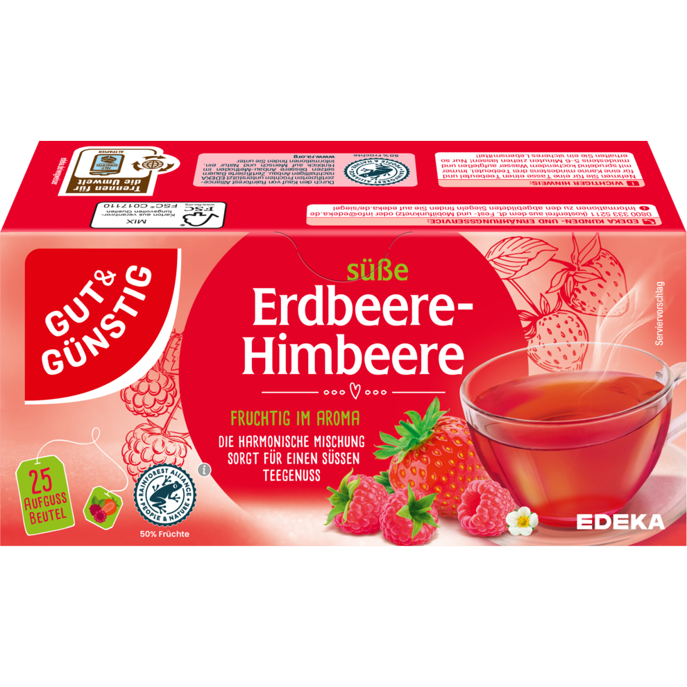 Früchtetee Erdbeer-Himbeer