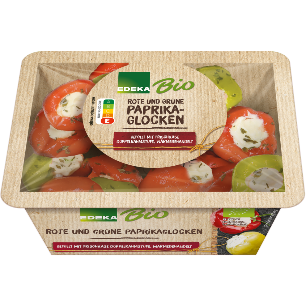 Paprikaglocken mit Frischkäse