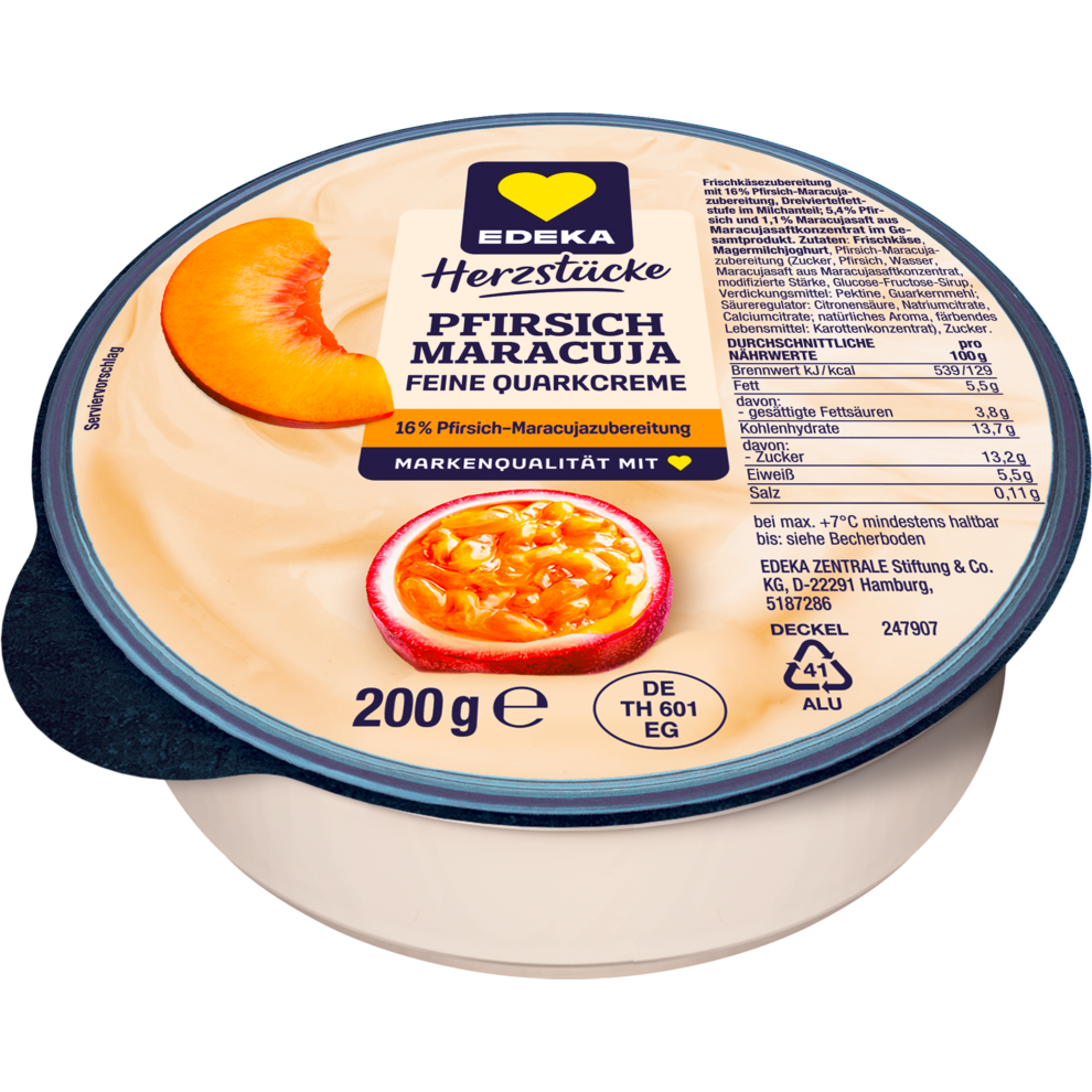 Feine Quarkcreme Pfirsich-Maracuja