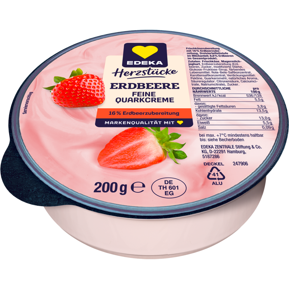 Feine Quarkcreme Erdbeere