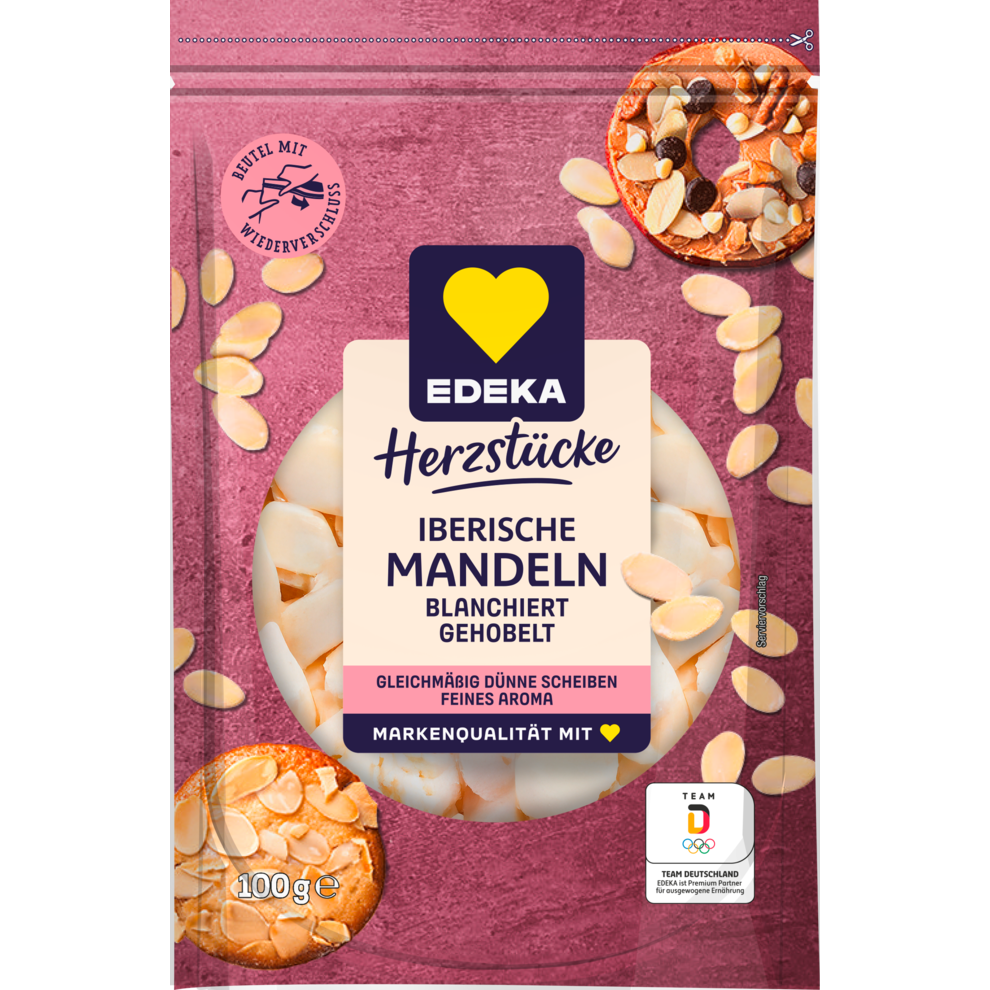 Iberische Mandeln, blanchiert, gehobelt