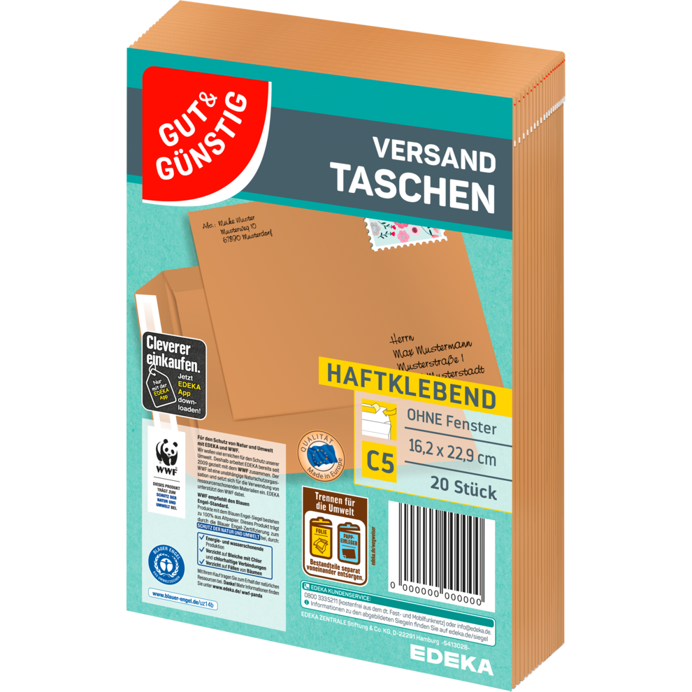 Versandtaschen C5, ohne Fenster