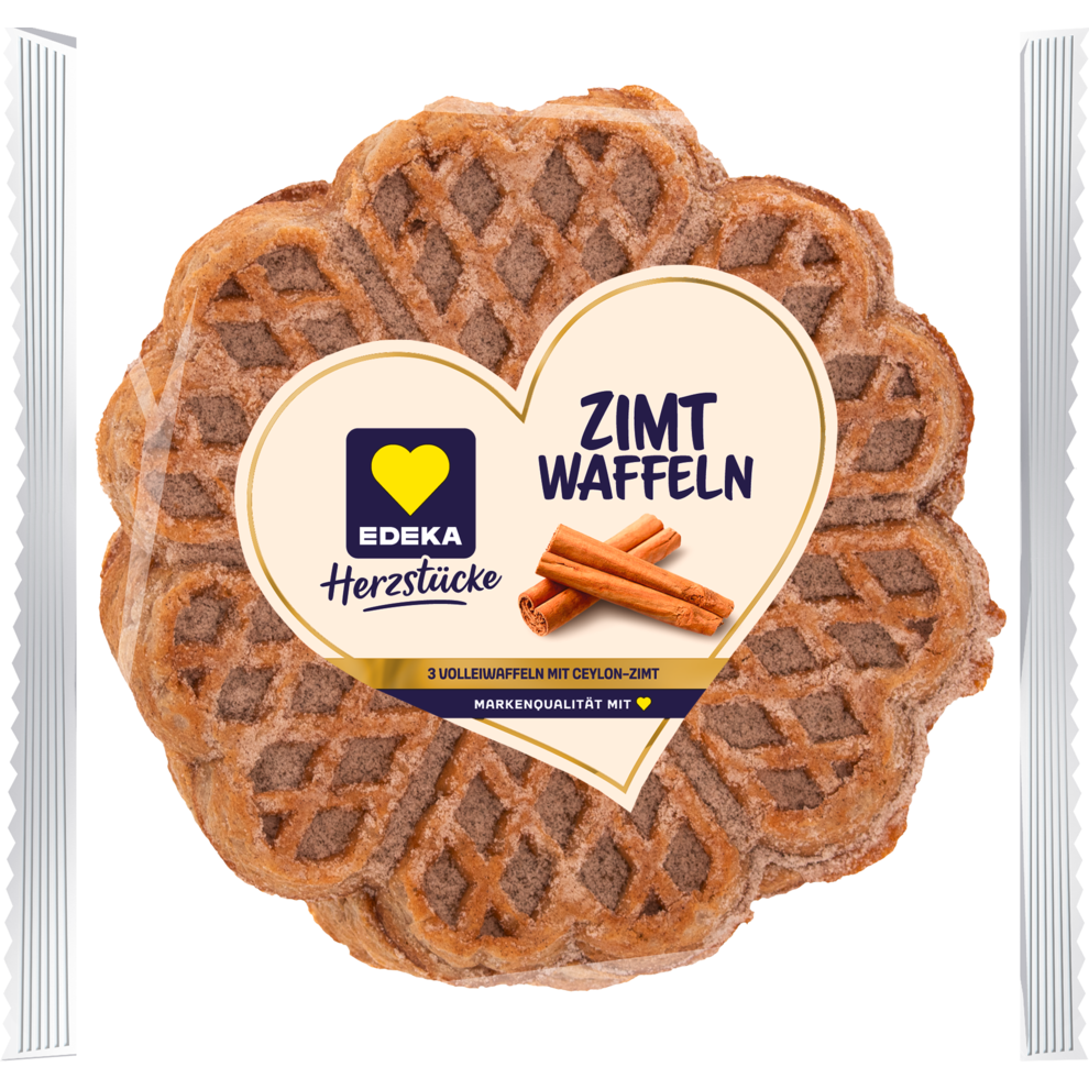 Herzwaffel mit Zimt