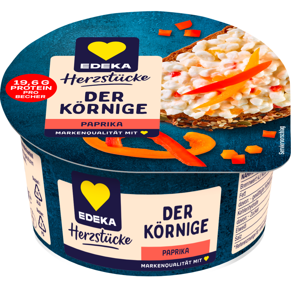 Körniger Frischkäse mit Paprika