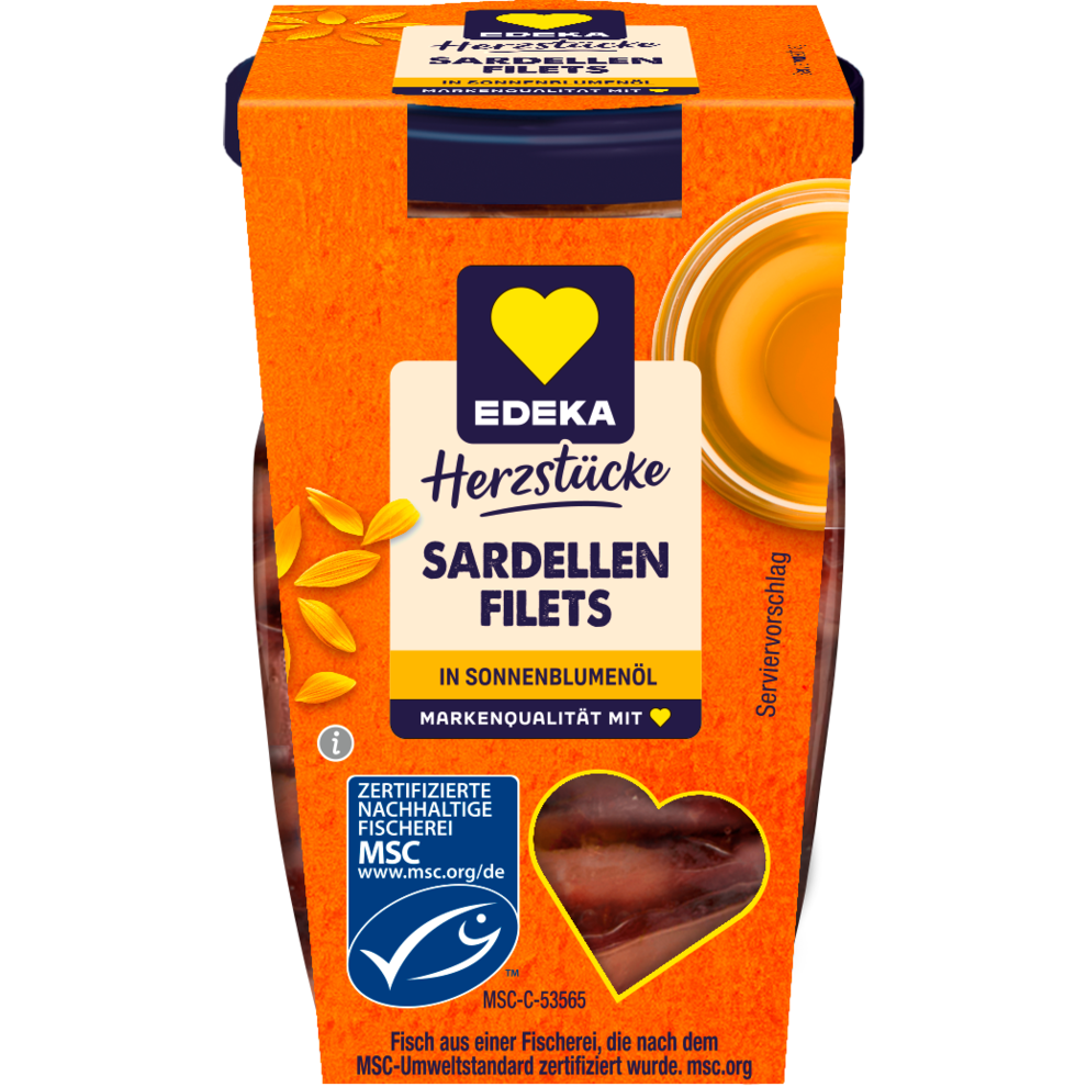 Sardellenfilets in Sonnenblumenöl