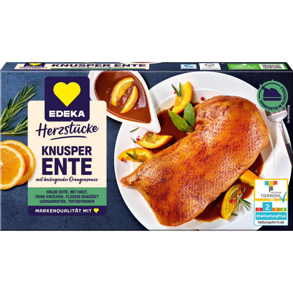 Knusper-Ente mit Orangensauce