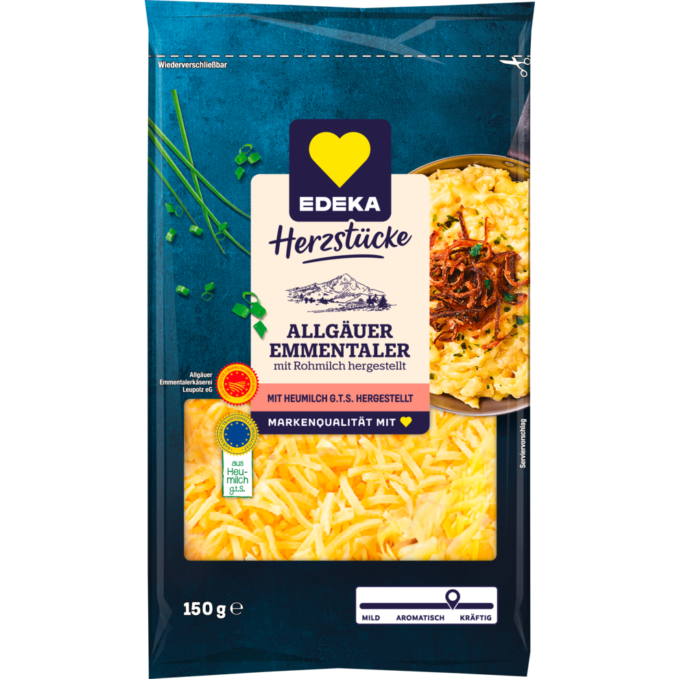 Allgäuer Emmentaler gerieben 45% Fett i. Tr.