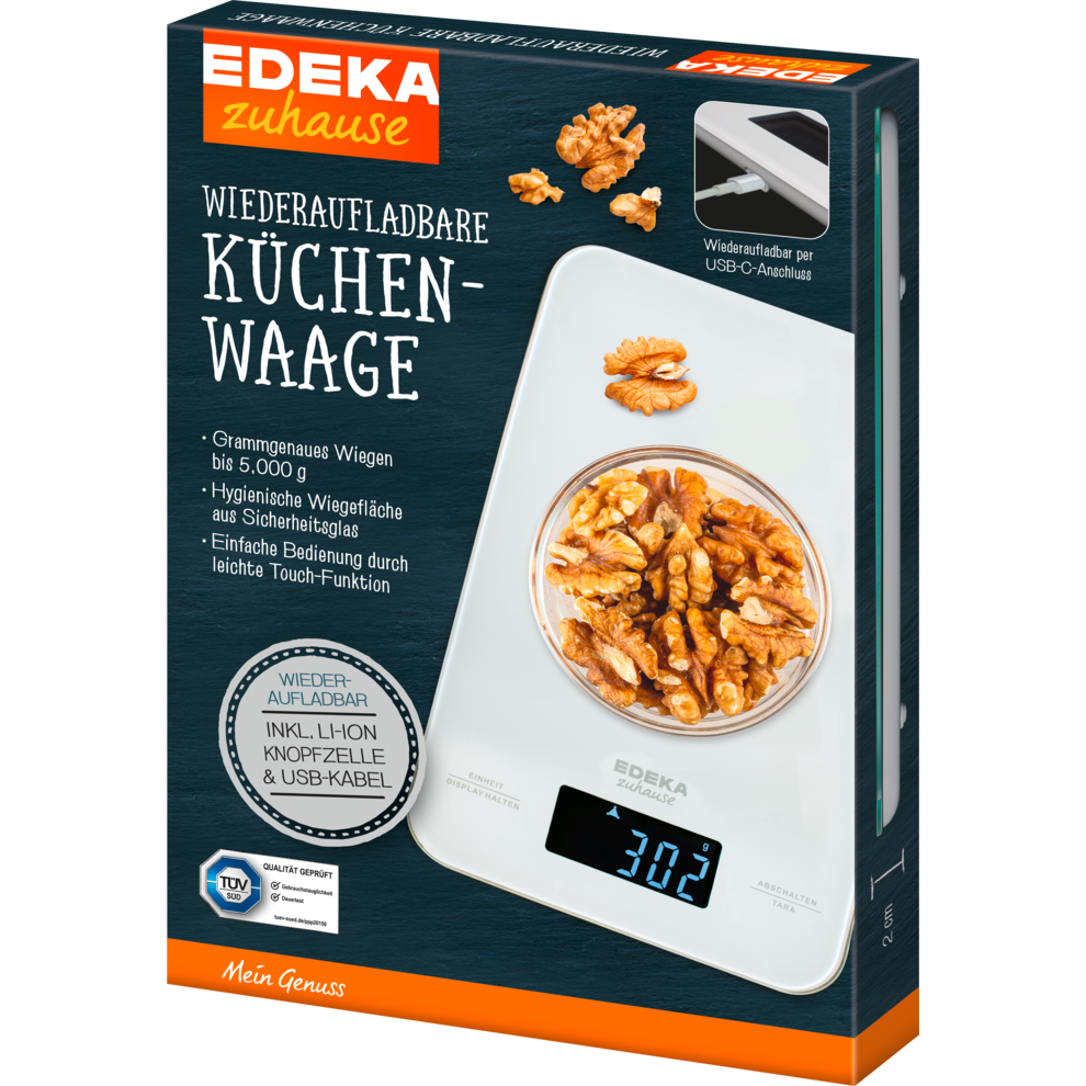 Wiederaufladbare Küchenwaage