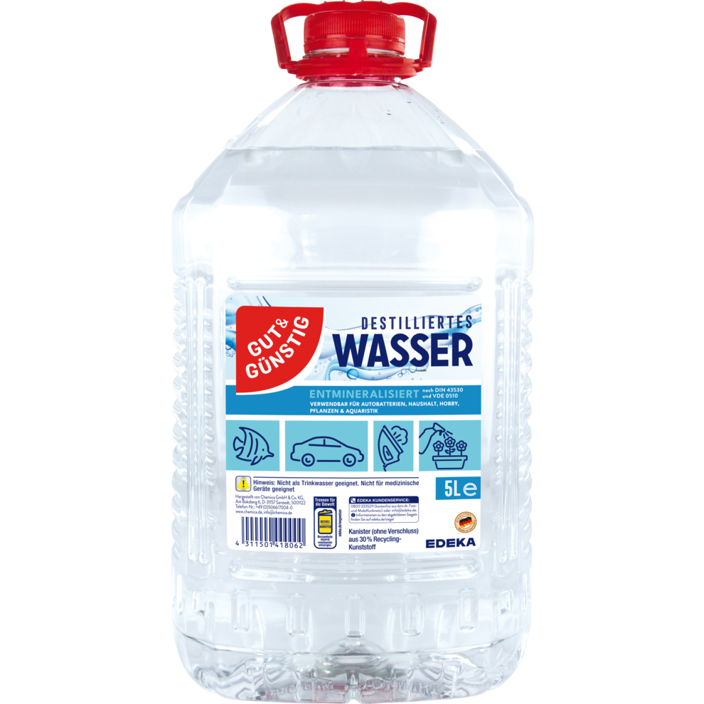 Destilliertes Wasser