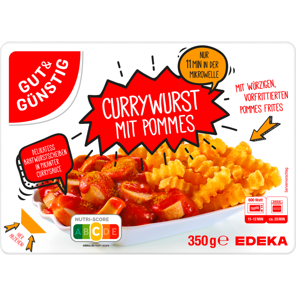 Currywurst mit Pommes