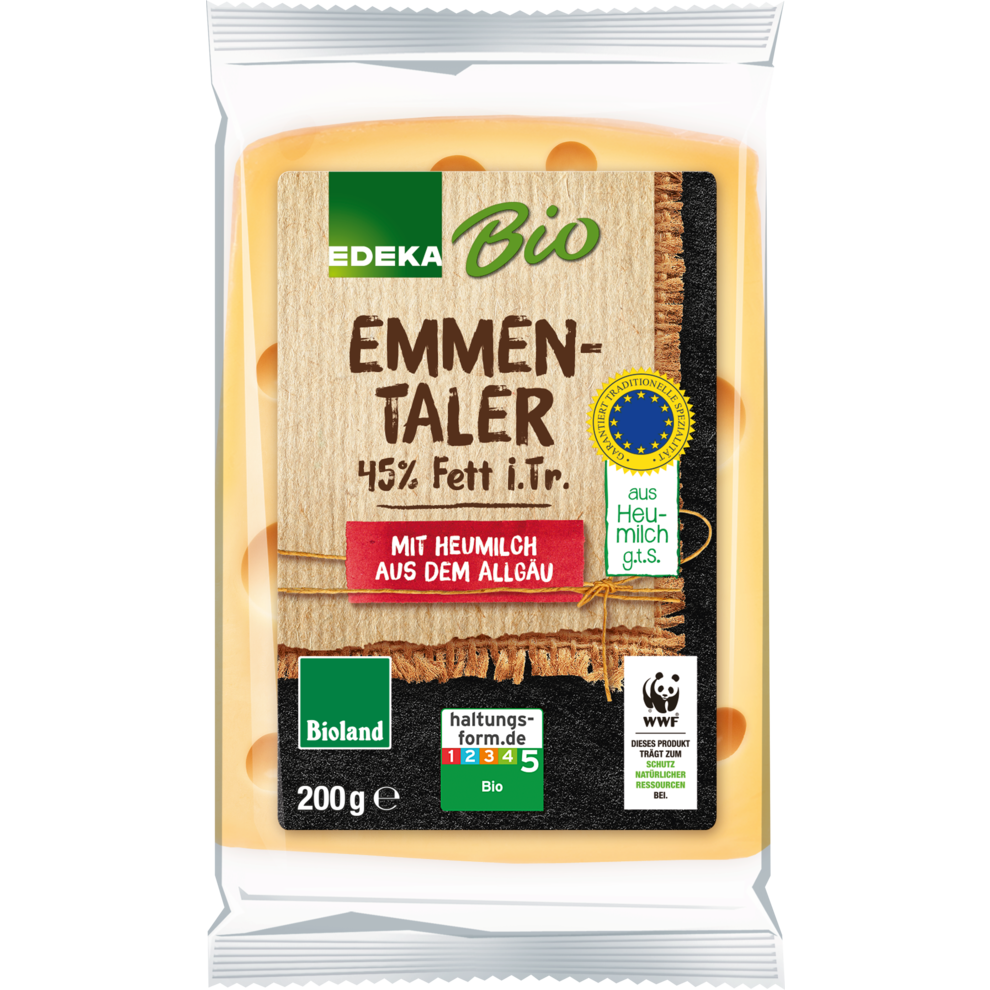 Emmentaler aus Heumilch 45% Fett i. Tr.