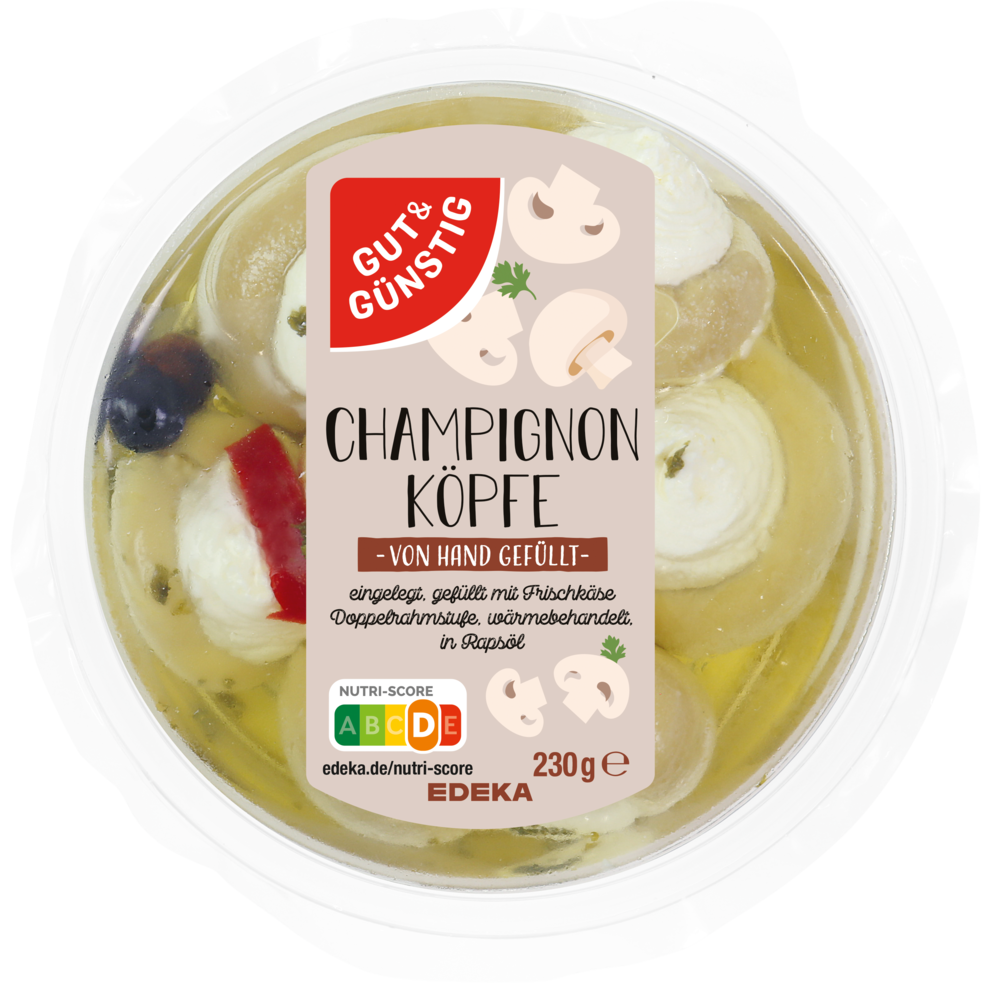 Champignonköpfe mit Frischkäse