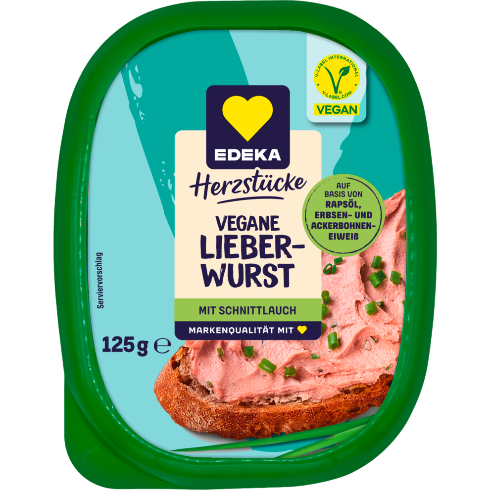 Vegane Lieberwurst mit Schnittlauch
