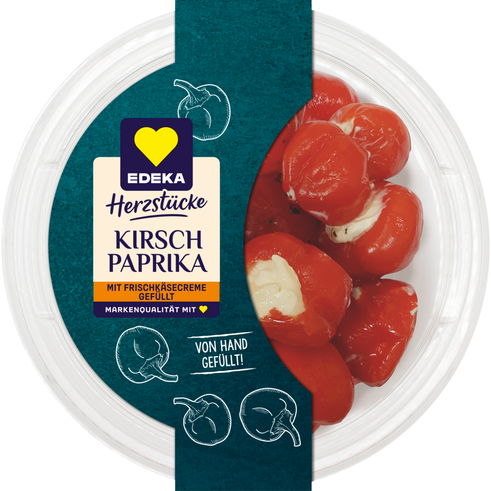 Kirschpaprika mit Frischkäse