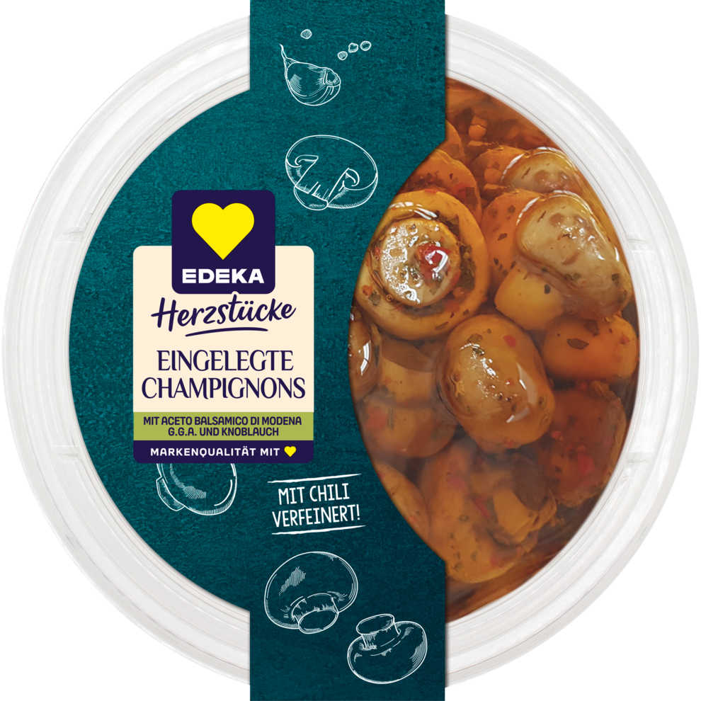 Eingelegte Champignons mit Aceto Balsamico