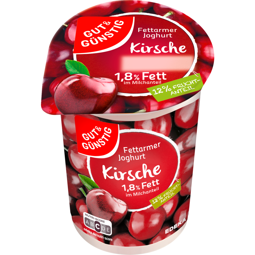 Fettarmer Fruchtjoghurt 1,8% Fett Schwarzkirsche