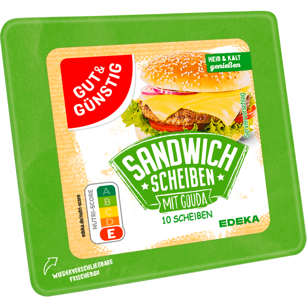 Sandwichscheiben Gouda 45% Fett i. Tr.