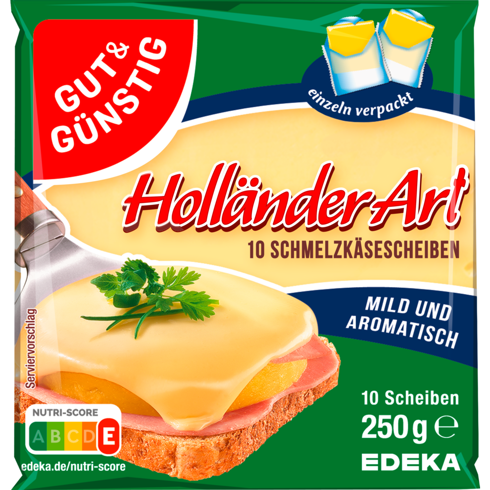 Schmelzkäsescheiben Holländer-Art 35% Fett i. Tr.