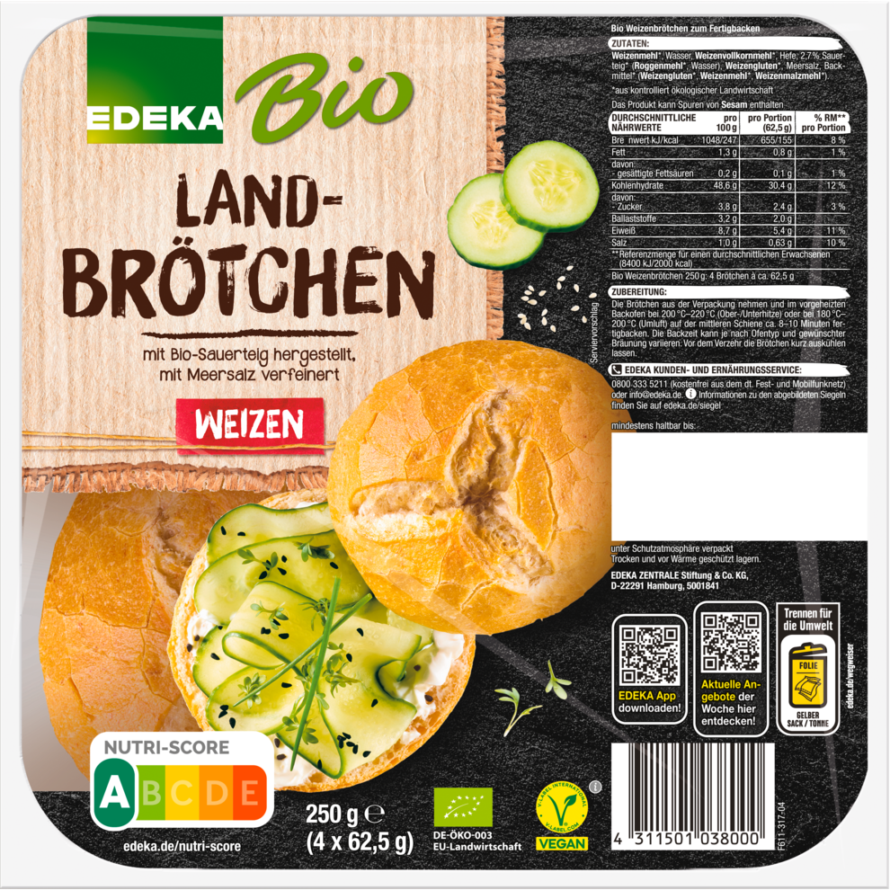 Landbrötchen Weizen