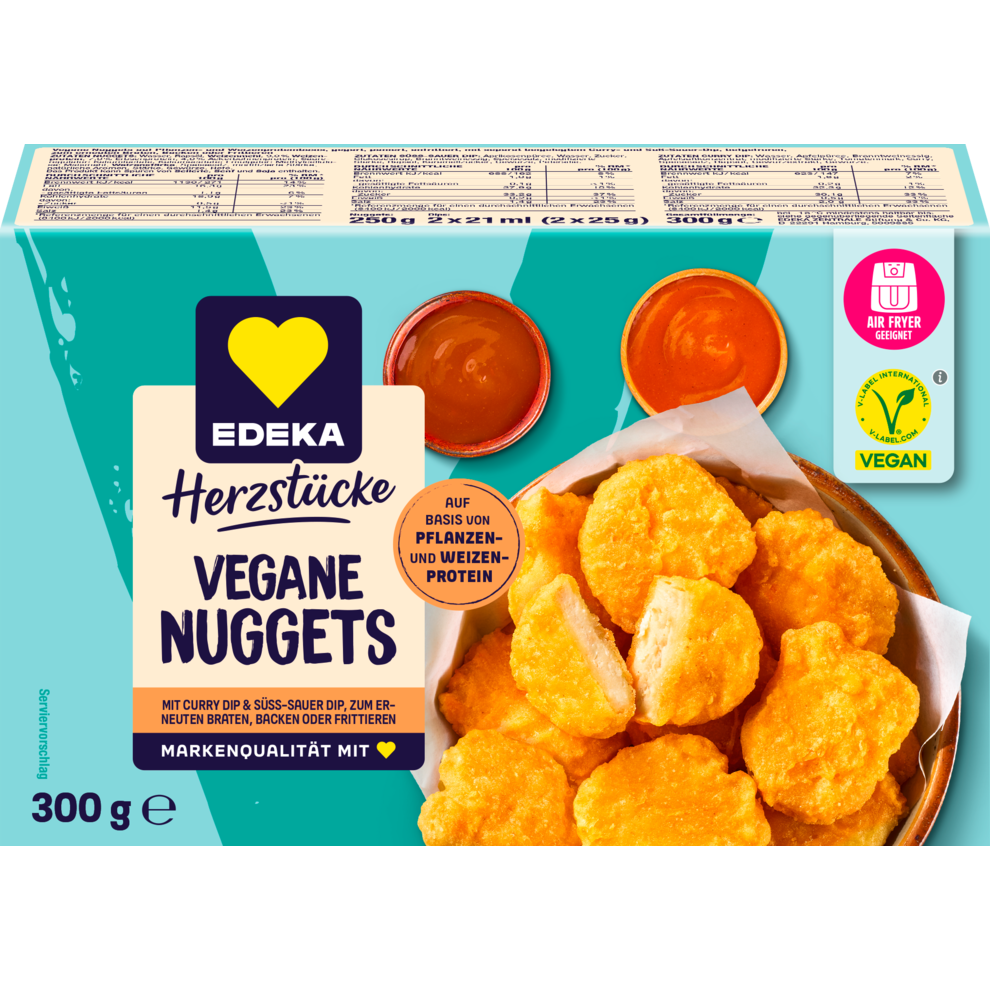 Vegane Nuggets mit Dip