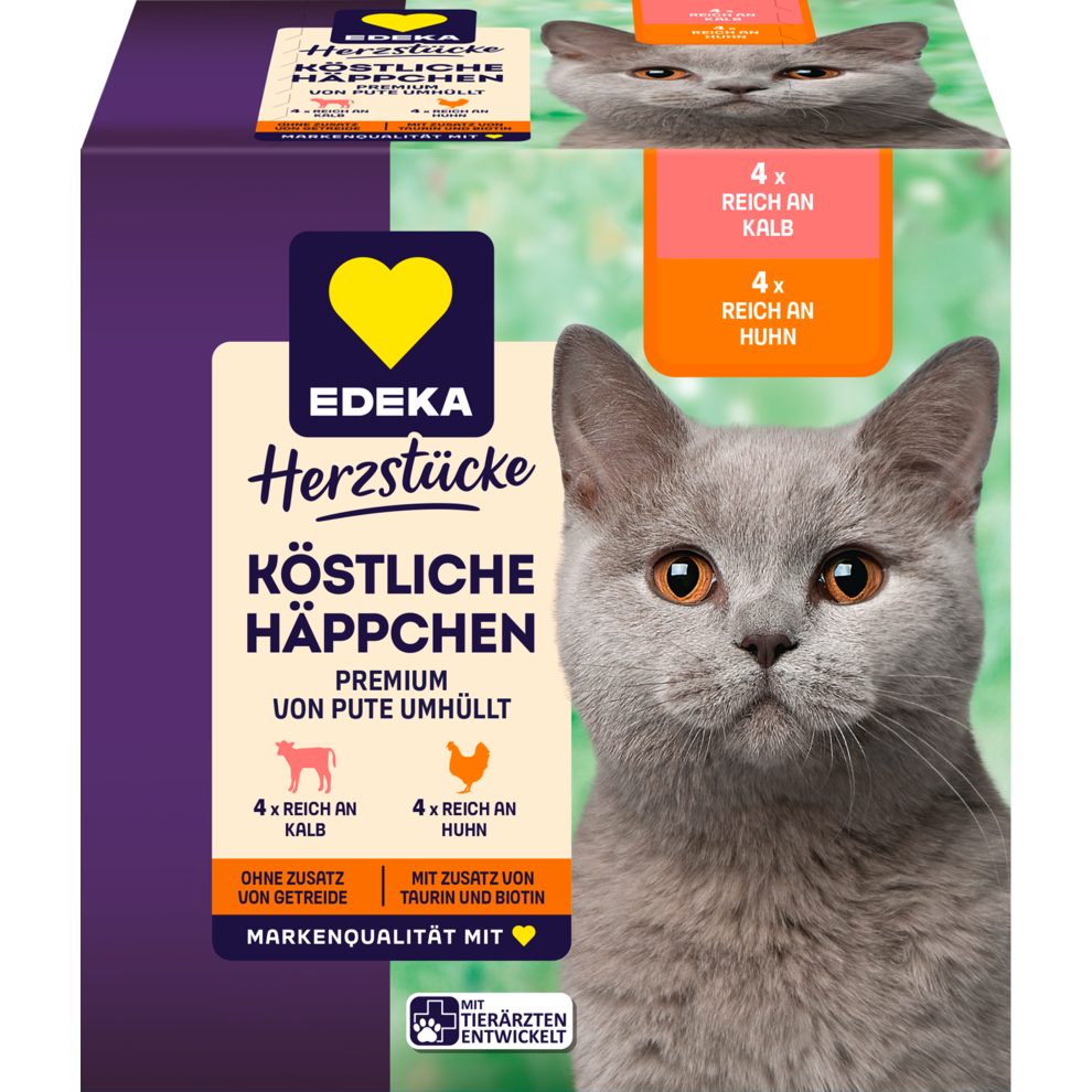 Köstliche Häppchen reich an Kalb und Huhn