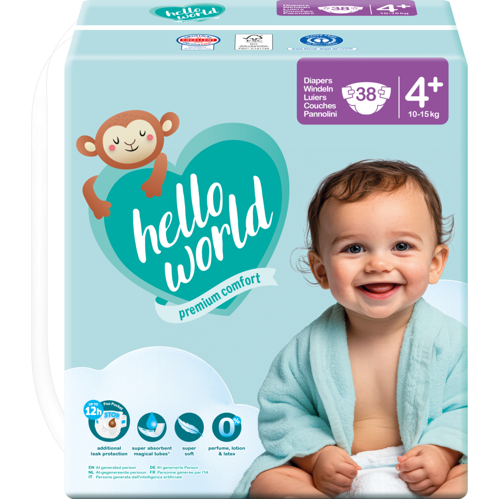 Windel Gr. 4+ Maxi 10-15 kg