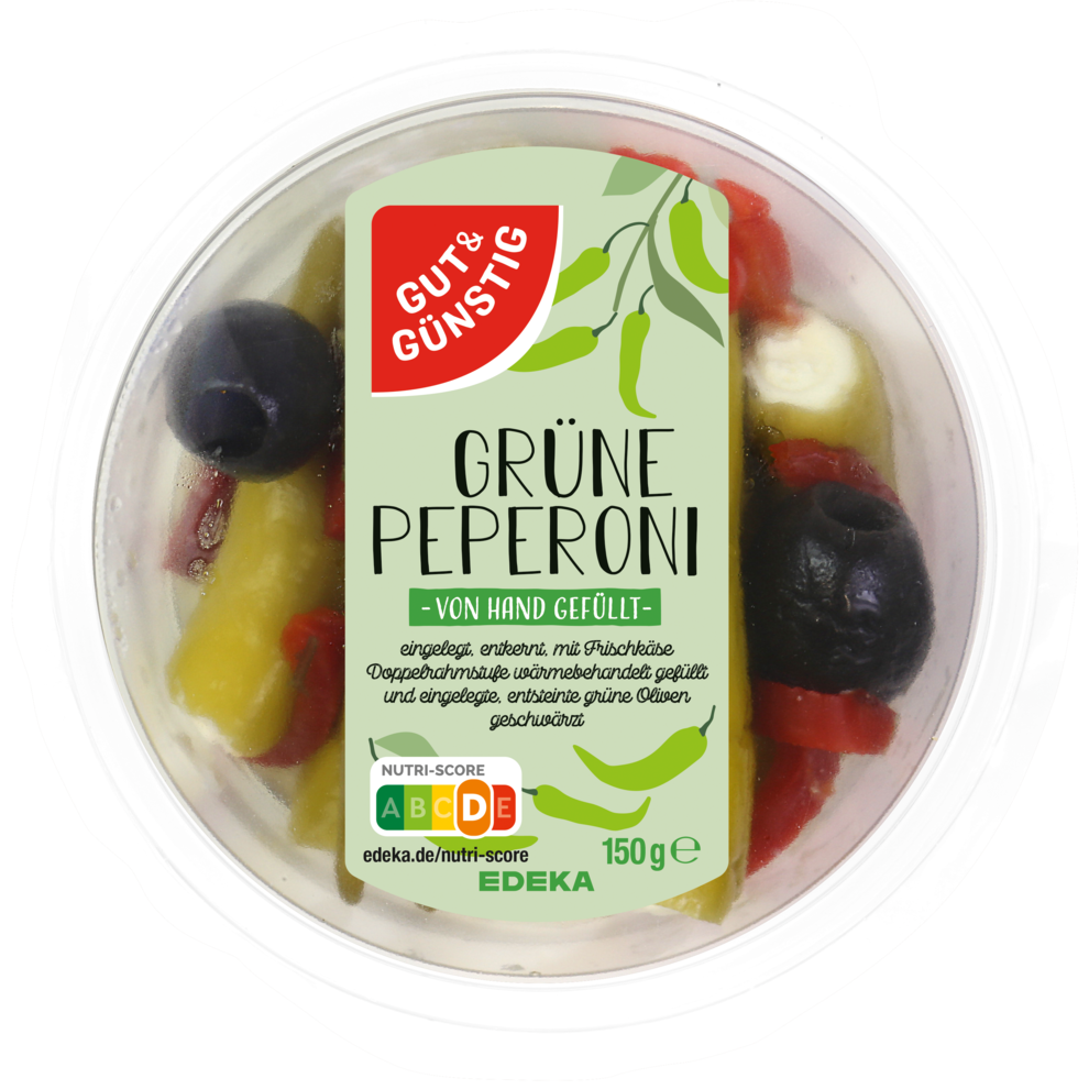 Grüne Peperoni mit Frischkäse