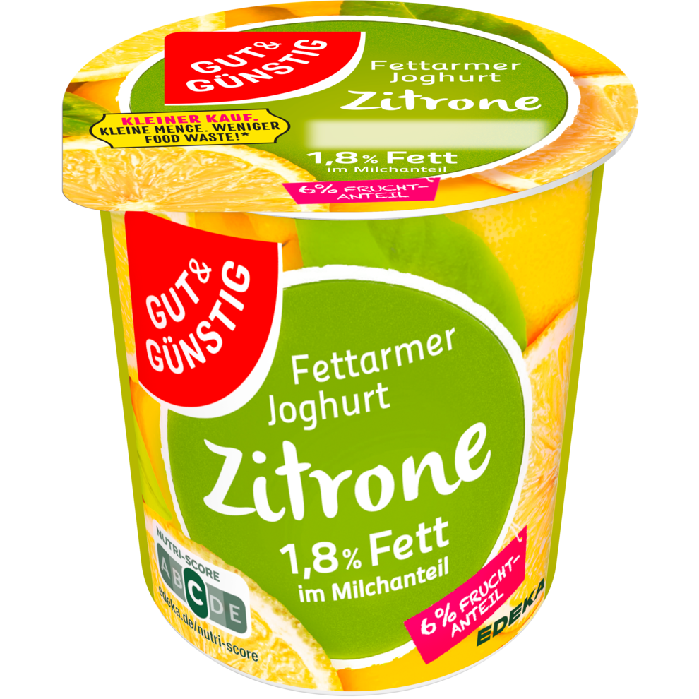 Fettarmer Fruchtjoghurt 1,8% Fett Zitrone