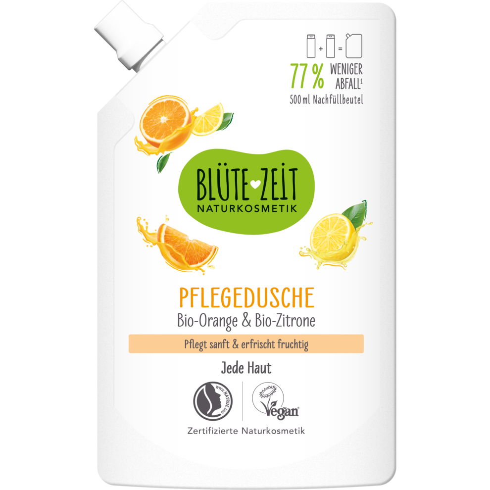 Pflegedusche Bio-Orange & Bio-Zitrone Nachfüllbeutel