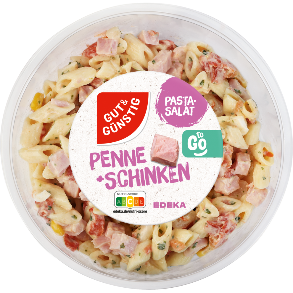 Pastasalat Penne-Schinken