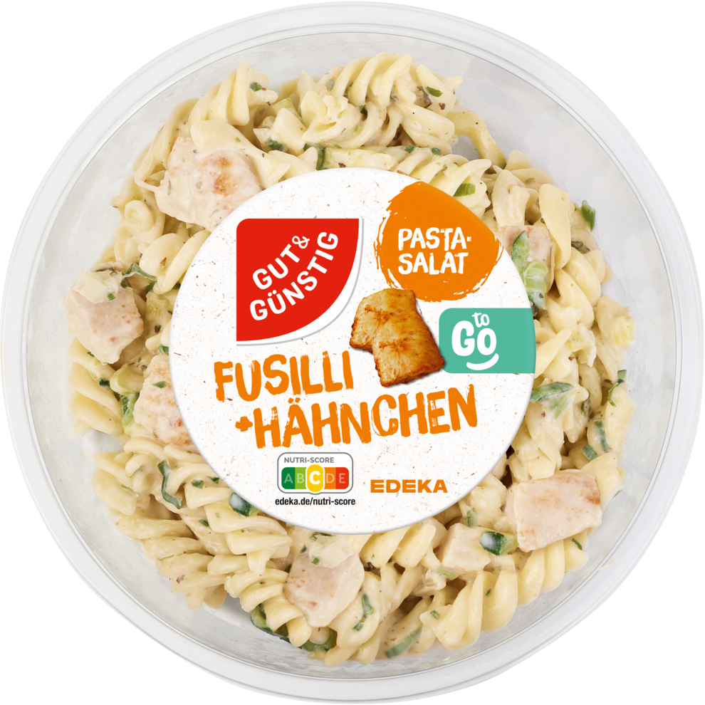 Pastasalat Fusilli-Hähnchen