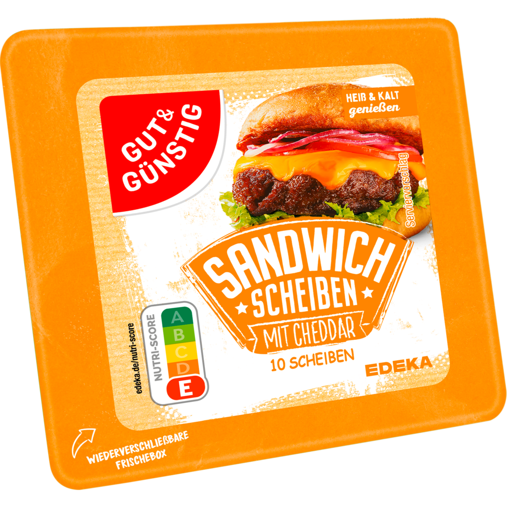 Sandwichscheiben Cheddar 45% Fett i. Tr.