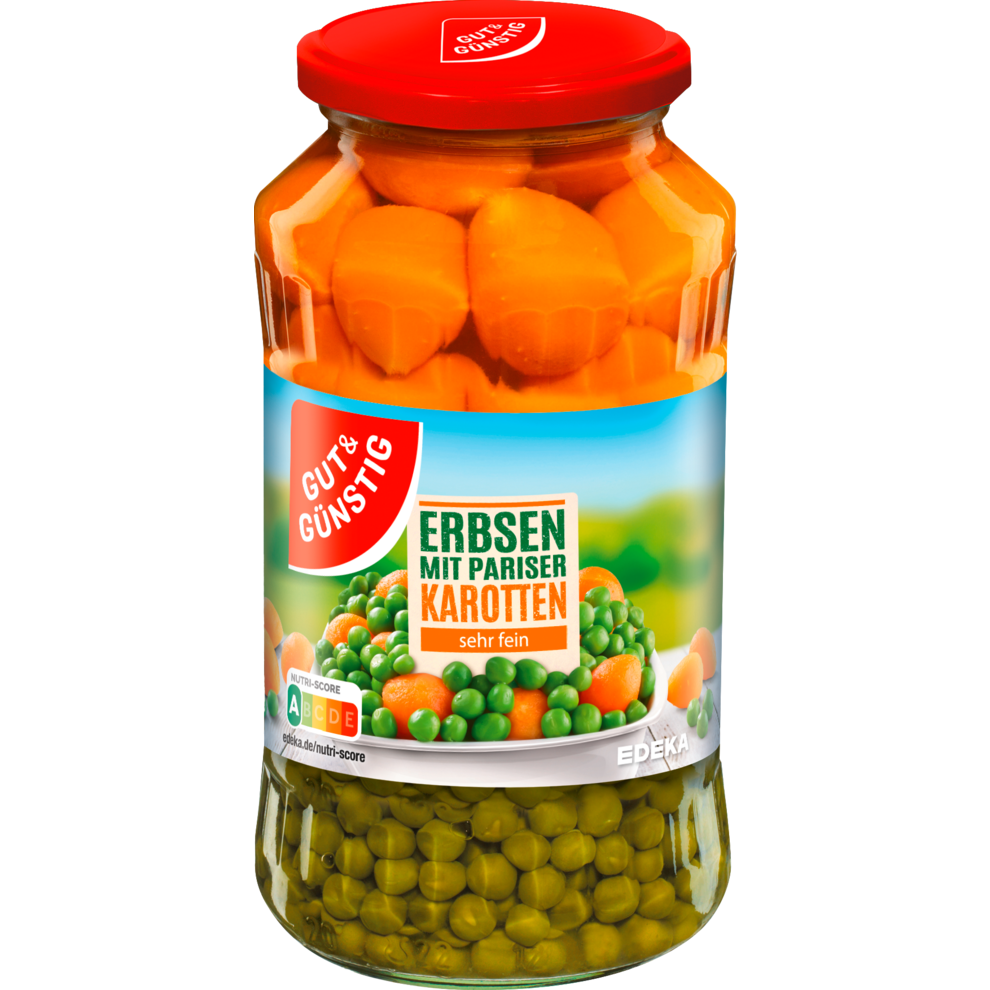 Erbsen mit Pariser Karotten
