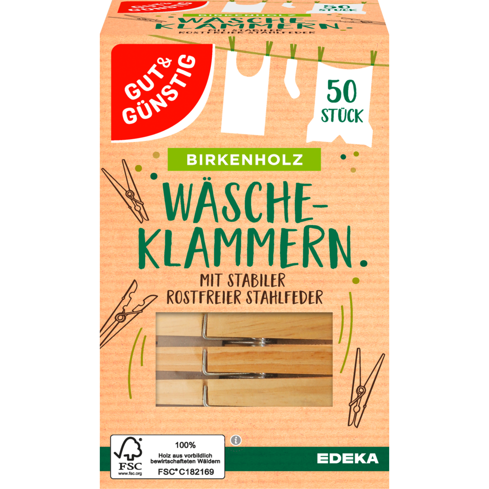 Wäscheklammern aus Holz
