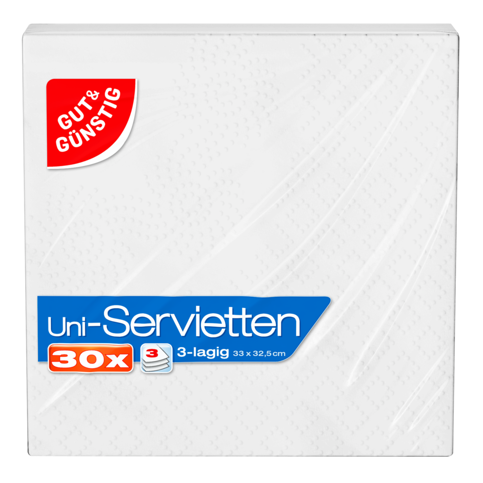 Servietten, weiß