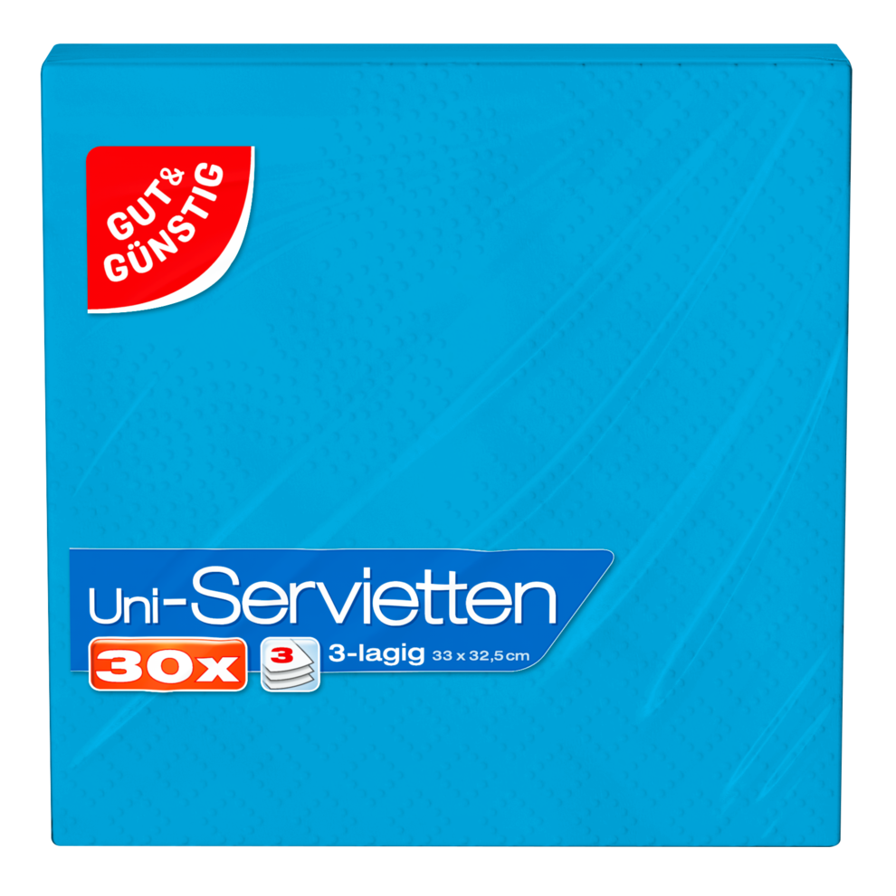 Servietten, hellblau