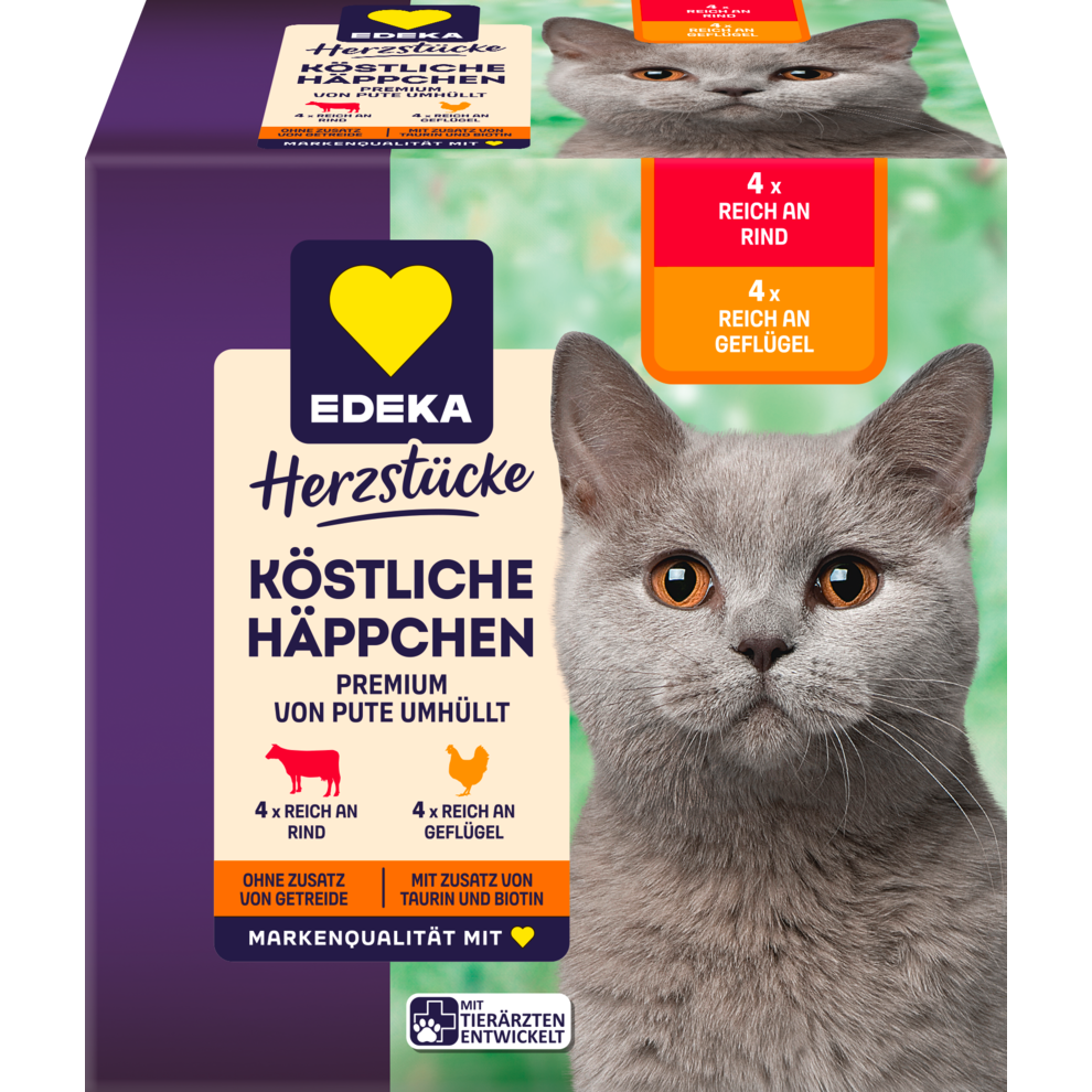 Köstliche Häppchen reich an Rind und Geflügel