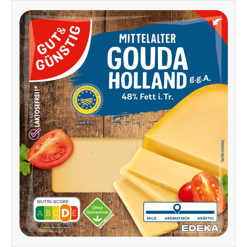Mittelalter Gouda Holland am Stück 48% Fett i. Tr.