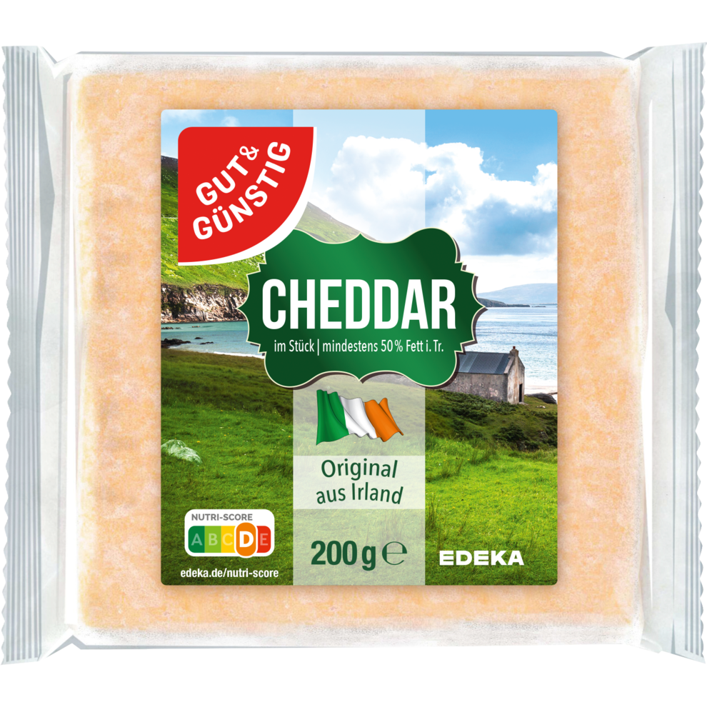 Cheddar Stück 48 % Fett i. Tr.