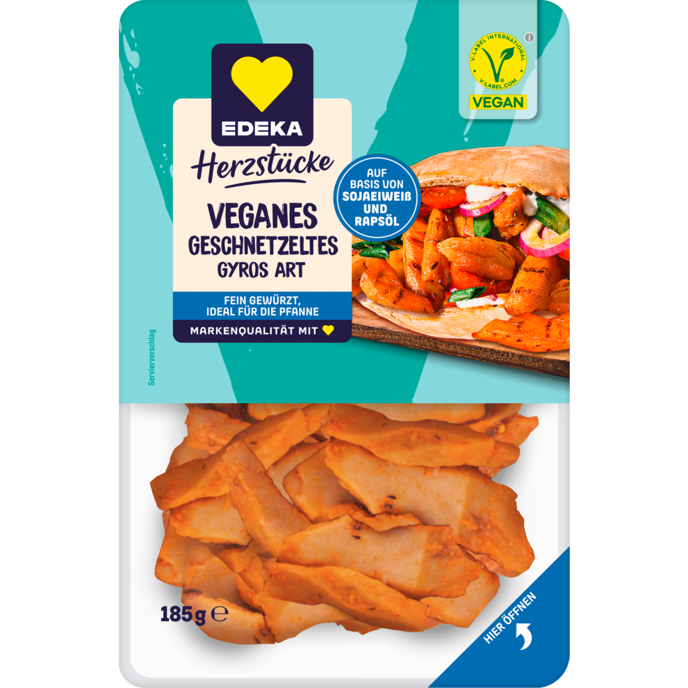 Veganes Geschnetzeltes Gyros Art