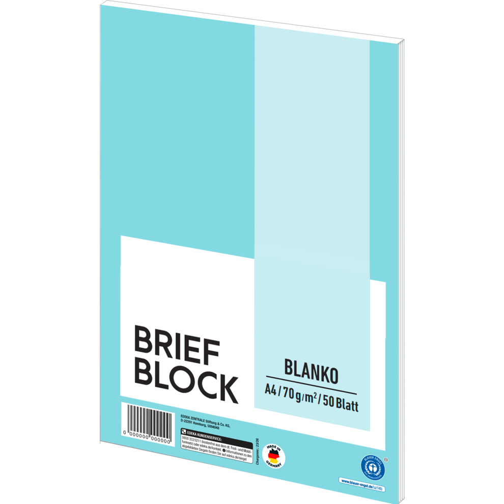 Briefblock A4, blanko