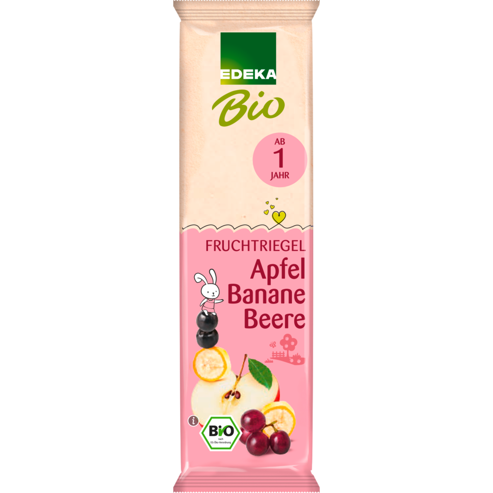 Fruchtriegel Apfel Banane Beere