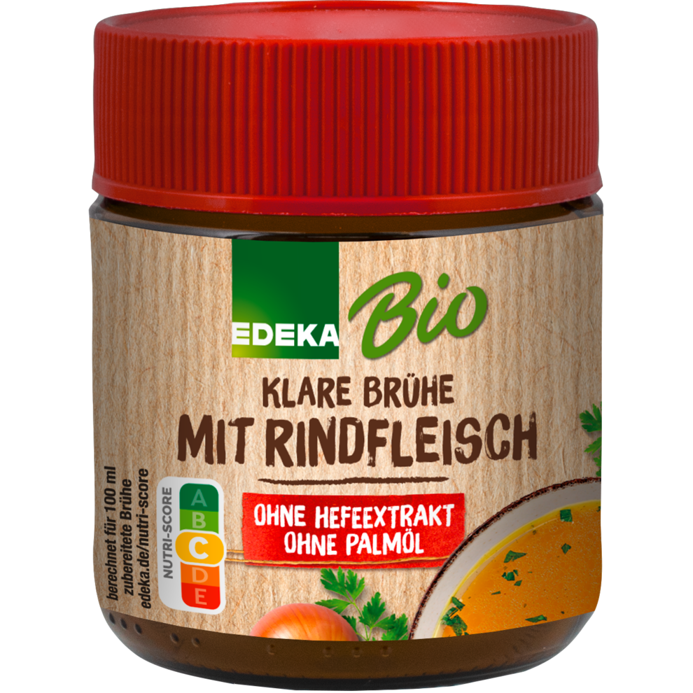 Klare Brühe mit Rindfleisch