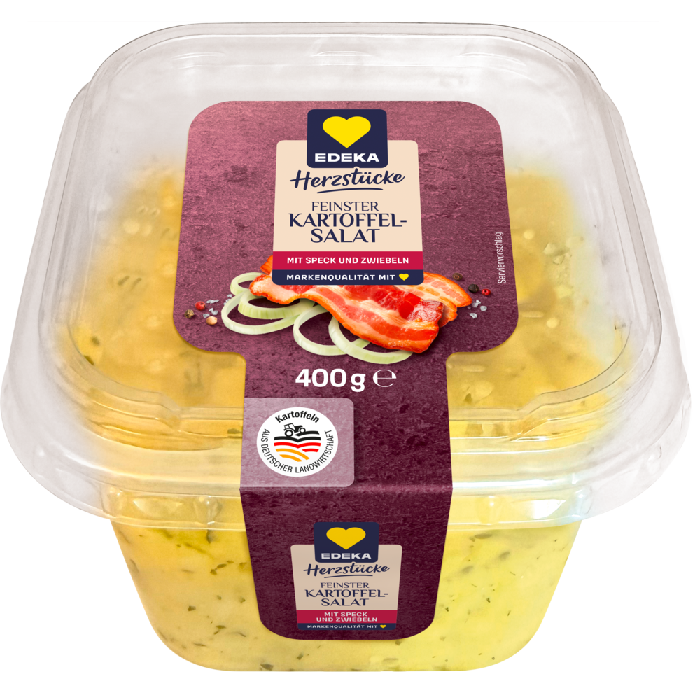 Feinster Kartoffelsalat mit Speck und Zwiebeln